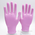 Guanti non medici rosa a strato singolo guanti di nitrile rosa